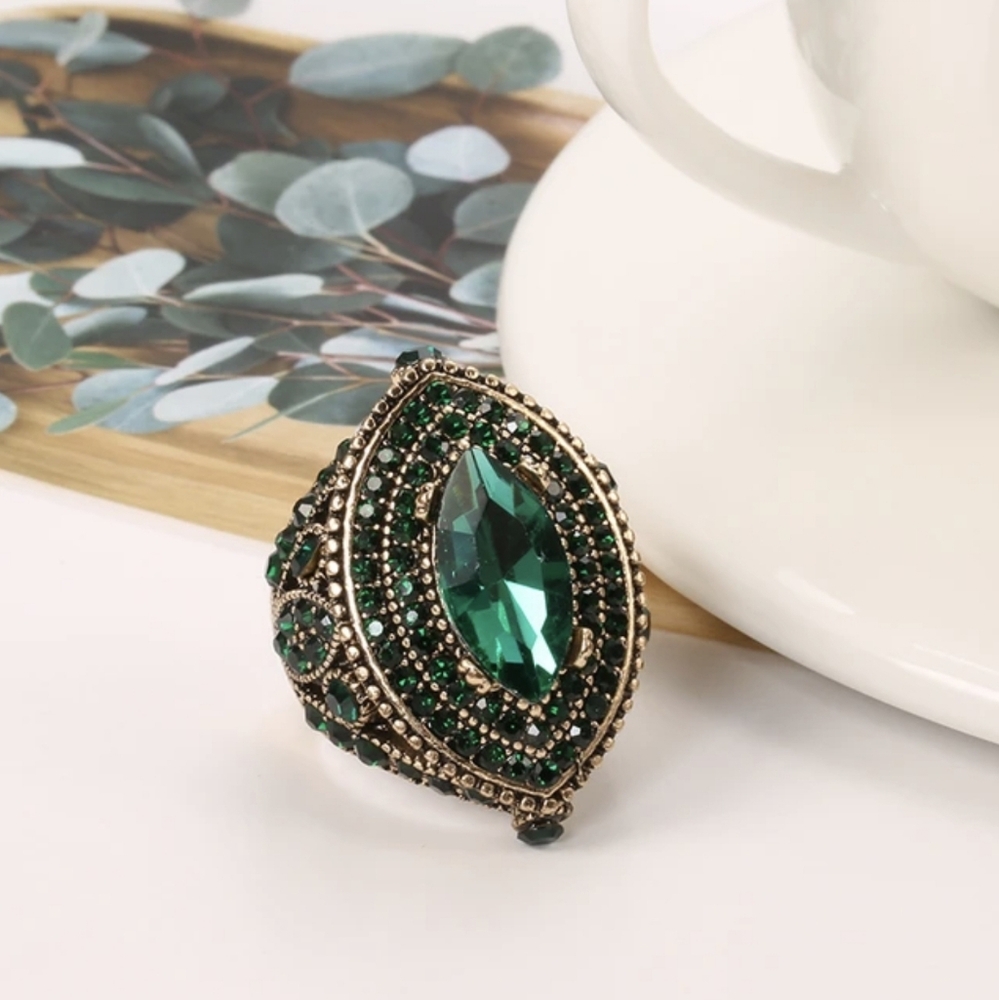 Turkish Vintage Looking Exaggerated Ring forWomen,Ottoman,Byzantian,Traditional - Picture 3 of 7